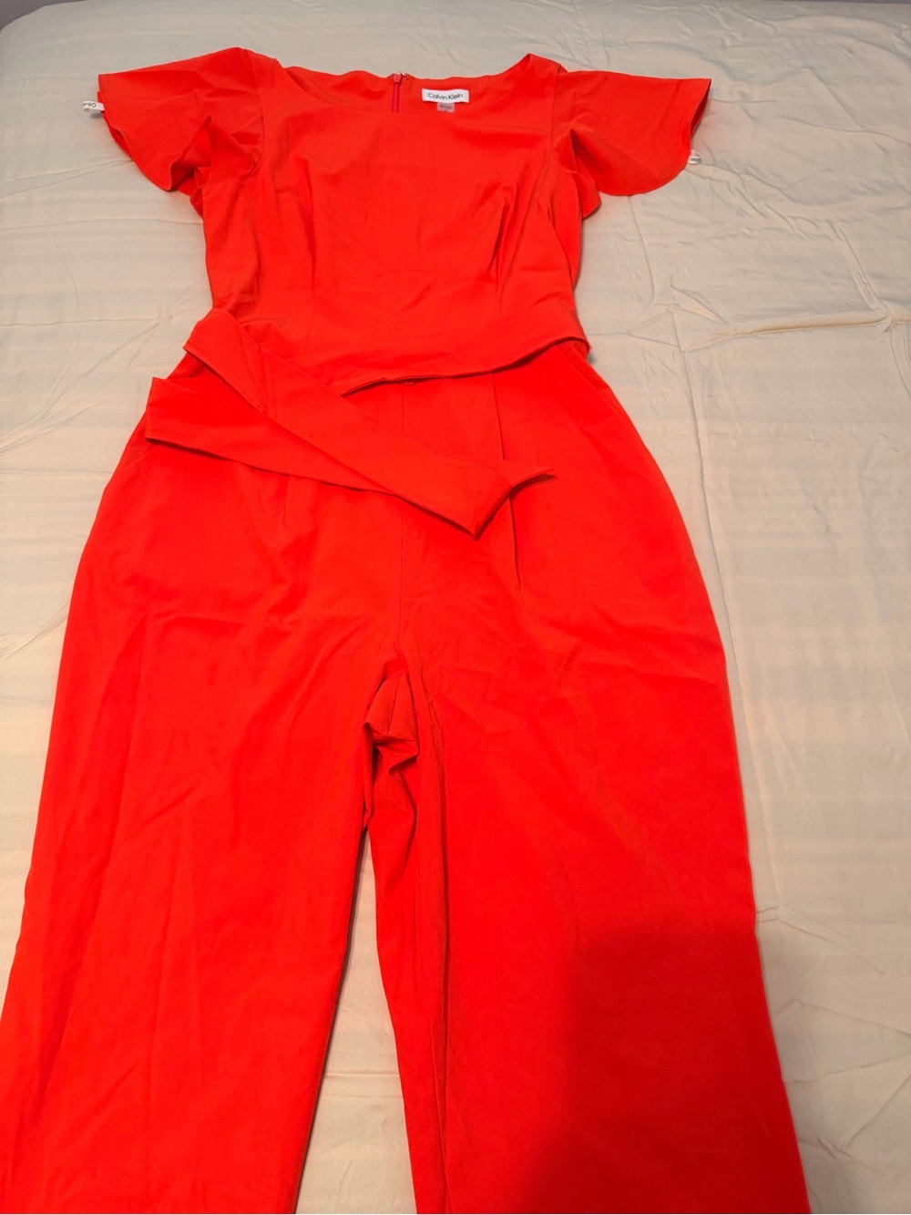 Calvin Klein Bright Short Sleeve Jumpsuit
